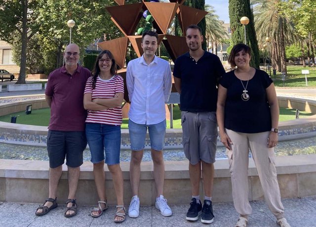 (De Izquierda A Derecha): Enrique Lanuza, Carmen Agustín Pavón, Carlos Blanco Gómez, José Vicente Torres Pérez Y Anabel Forte.