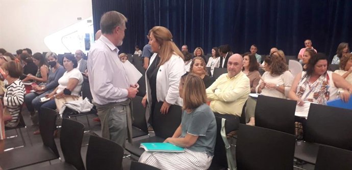 Lydia Espina, en una reunión