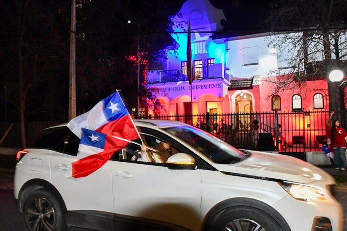Celebración de la victoria del 'rechazo' en el referéndum constitucional chileno de 2022