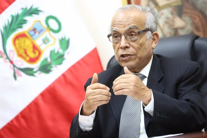 Archivo - El primer ministro de Perú,  Aníbal Torres