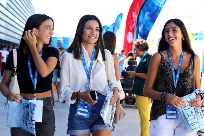 Estudiantes de primer curso en el 'Welcome Day' celebrado por la Universidad CEU San Pablo.