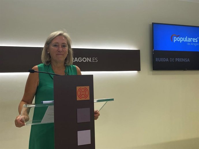 La parlamentaria del PP Aragón Pilar Cortés.