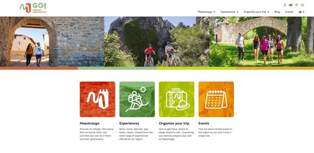 Versión en inglés de la página web de Turismo Maestrazgo.
