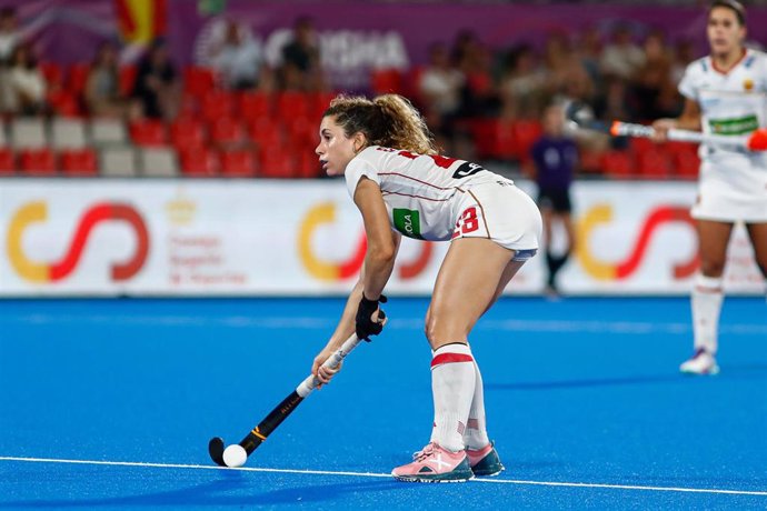 Archivo - Georgina Oliva durante un partido de la selección española femenina de hockey sobre hierba