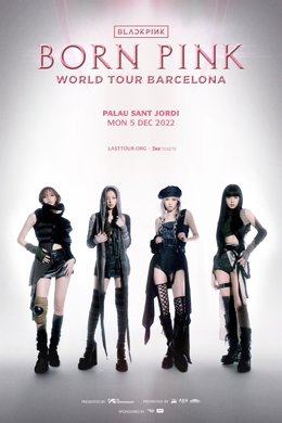 Cartel del concierto del grupo Blackpink en Barcelona