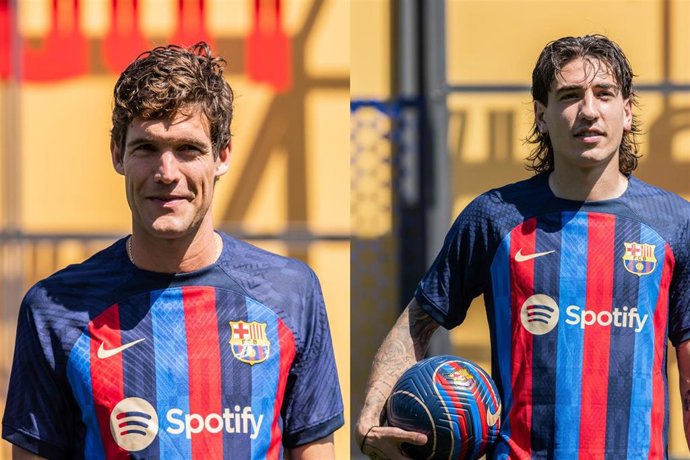 Presentación de Marcos Alonso y Héctor Bellerín como jugadores del FC Barcelona