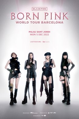 Cartell del concert del grup Blackpink a Barcelona
