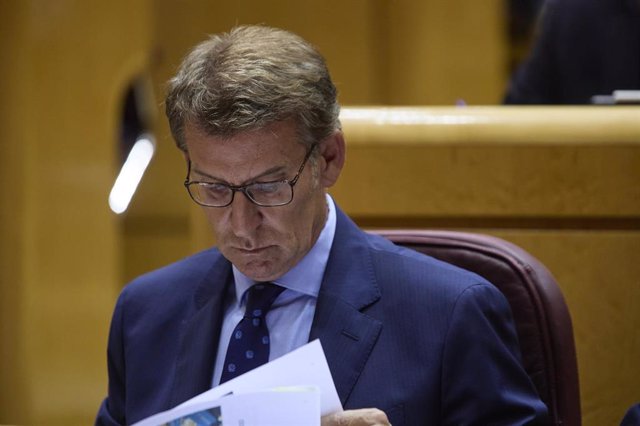 El presidente del Partido Popular, Alberto Núñez Feijóo, durante un debate monográfico sobre la crisis energética y el contexto económico, en el Senado, a 6 de septiembre de 2022, en Madrid (España). El objetivo de este encuentro es subrayar las diferenci