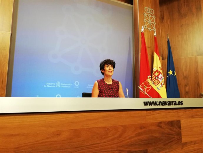 La portavoz del Gobierno de Navarra y consejera de Economía y Hacienda, Elma Saiz.