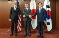 EEUU, Corea del Sur y Japón responderán de manera "rápida y decisiva" a las provocaciones de Pyongyang