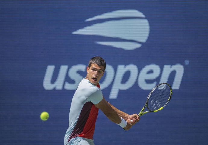 El tenista español Carlos Alcaraz, durante el US Open 2022.