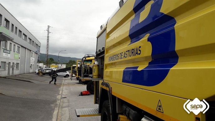 Archivo - Incendio industrial en Asipo.
