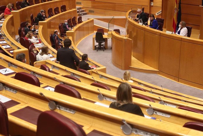 Archivo - Hemiciclo de la Sala de Europa del Senado