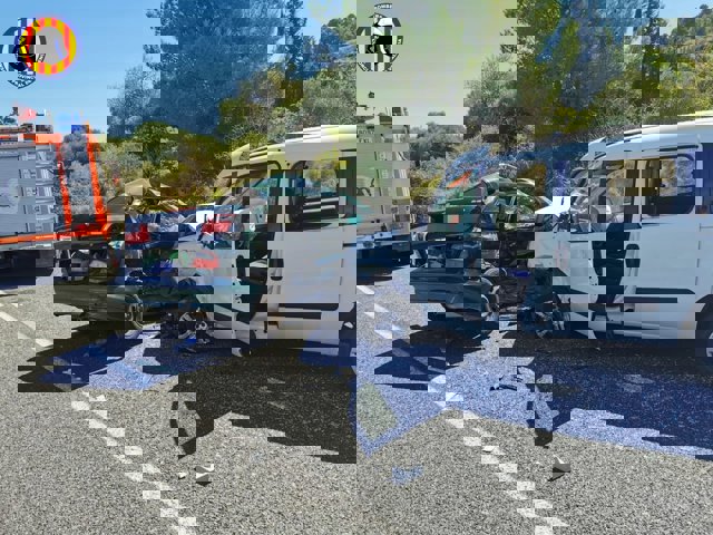 Dos de los vehículos implicados