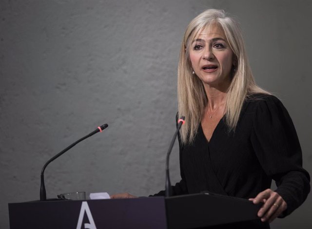 La consejera de Desarrollo Educativo y Formación Profesional, Patricia del Pozo, durante  la rueda de prensa tras la reunión del consejo de Gobierno. A 07 de septiembre de 2022, en Sevilla (Andalucía, España).