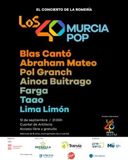 Cartel del concierto de la Romería