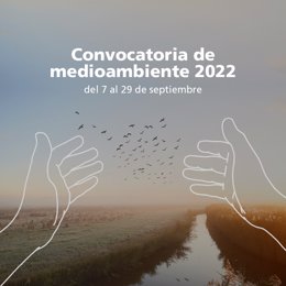 Cartel de la convocatoria de medioambiente 2022 en Baleares de Caixabank y Fundació Sa Nostra.