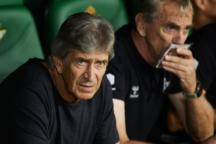 Manuel Pellegrini, head coach of Real Betis, looks on during the spanish league, La Liga Santander, football match played between Real Betis and Elche CF at Benito Villamarin stadium on August 15, 2022, in Sevilla, Spain.
