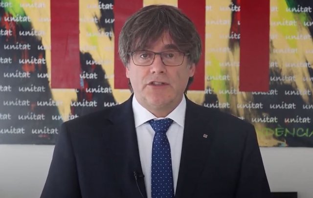 El expresidente de la Generalitat Carles Puigdemont en un vídeo sobre la Diada