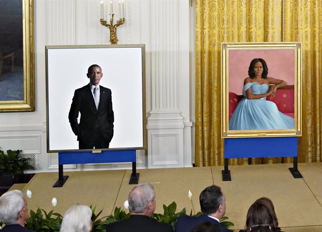 Retratos oficiales del expresidente Barack Obama y de su mujer, Michelle Obama, en la Casa Blanca