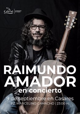 Cartel del concierto de Raimundo Amador en Casares (Málaga)