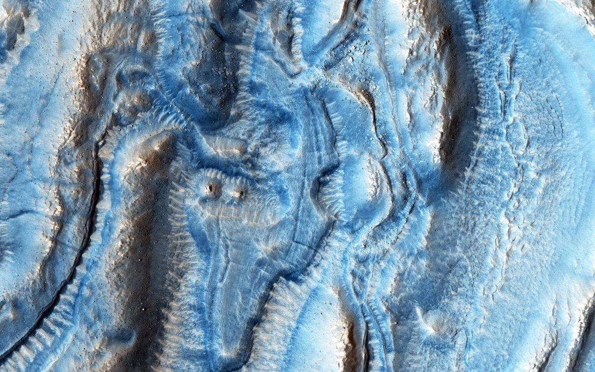 I ghiacciai su Marte non erano bloccati, si muovevano molto lentamente