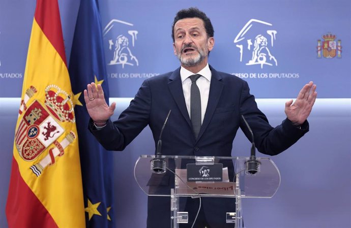 El vicesecretario general de Ciudadanos, Edmundo Bal, interviene en una rueda de prensa previa a una Junta de Portavoces en el Congreso de los Diputados, a 8 de septiembre de 2022, en Madrid (España).