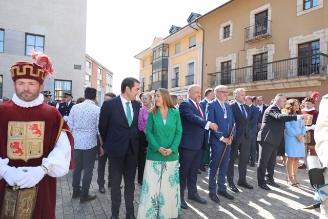 La delegada del Gobierno, durante su estancia en Ponferrada.