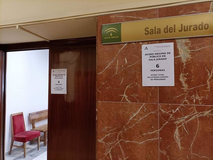 Archivo - Sala del Jurado de la Audiencia Provincial de Almería.