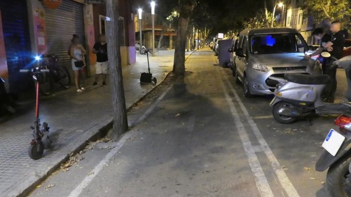 Accidente entre dos patinetes eléctricos en Palma.
