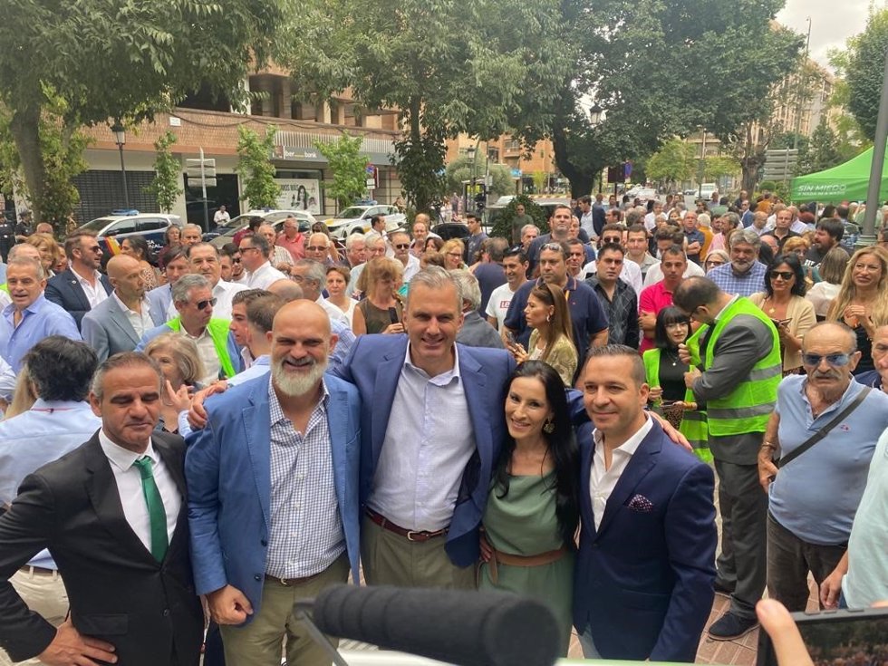 Ortega Smith en un acto publico en Cáceres.