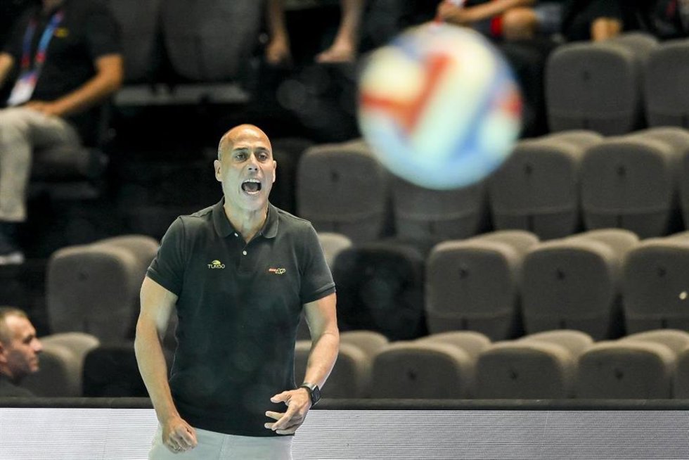 El seleccionador nacional español de waterpolo masculino, David Martín