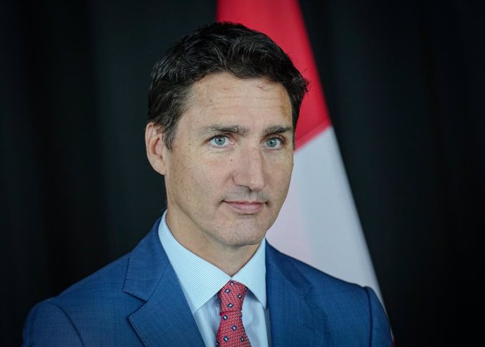 FILED - 22 August 2022, Canada, Montreal: Canadian Prime Minister Justin Trudeau receives German Chancellor Olaf Scholz (not pictured) at the Montreal Science Centre. Photo: Kay Nietfeld/dpa