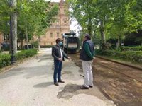 El Ayuntamiento de Sevilla pondrá adoquines en tres avenidas del Parque de María Luisa y repondrá albero
