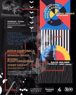 El ADDA estrena el 16 de septiembre una nueva edición del Festival Contemporáneo de Alicante