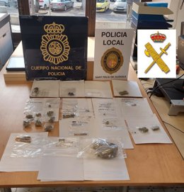 Substncies illegals decomissades a Sant Feliu de Guixols (Girona)