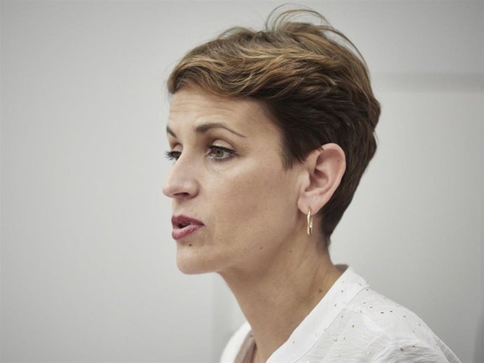 Archivo - La presidenta de Navarra, María Chivite, en una imagen de archivo.