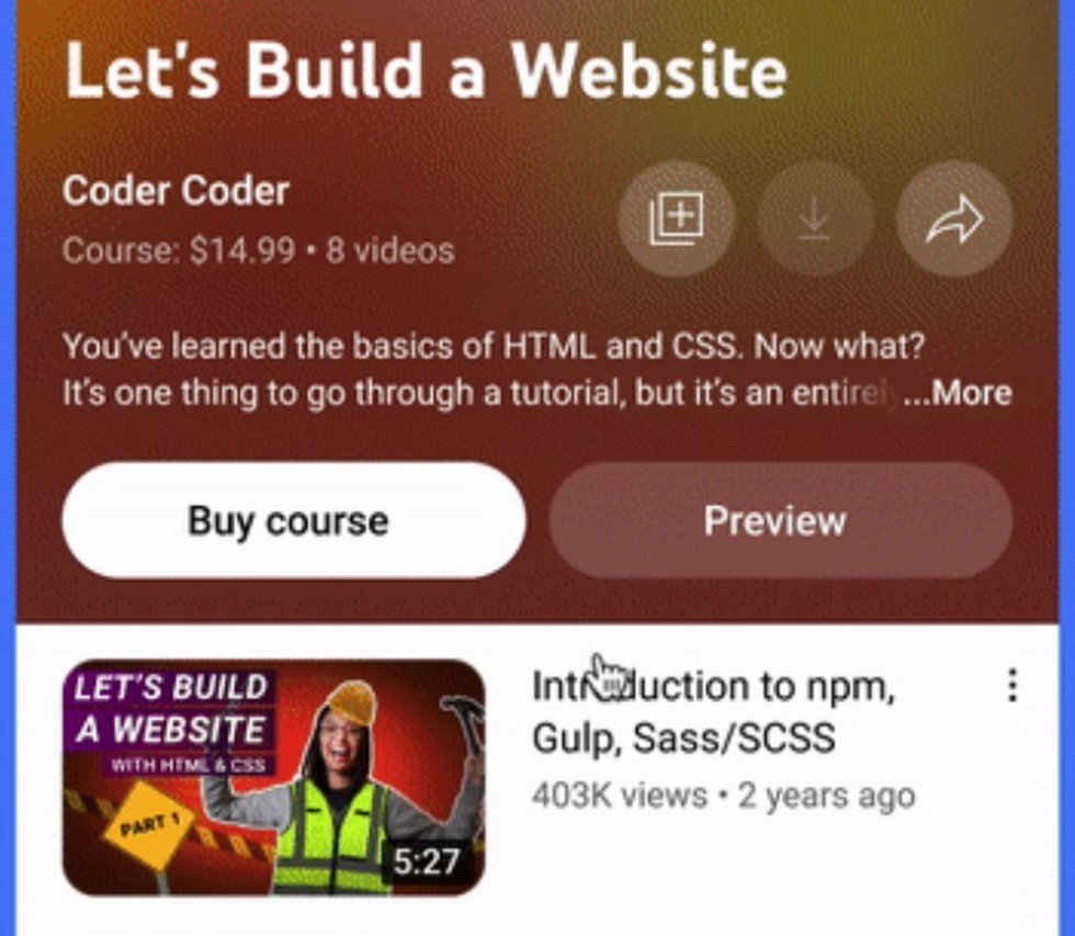 Cursos bajo suscripción en YouTube