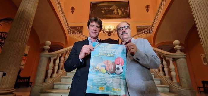 El delegado de Transición Ecológica y Deportes, David Guevara, durante la presentación de los Juegos Deportivos Municipales.