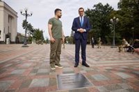 Ucrania incluye en su 'Paseo de los Valientes' a los primeros ministros de Polonia, Eslovenia y República Checa