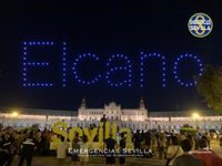 Cancelada la segunda parte del espectáculo de drones de la Plaza de España de Sevilla "por motivos de seguridad"