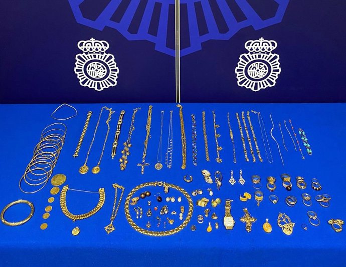Joyas recuperadas por la Policía Nacional