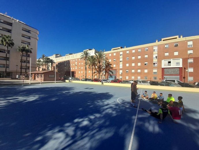 Pista de fútbol sala de la Asociación de Vecinos de Cortadura de Cádiz