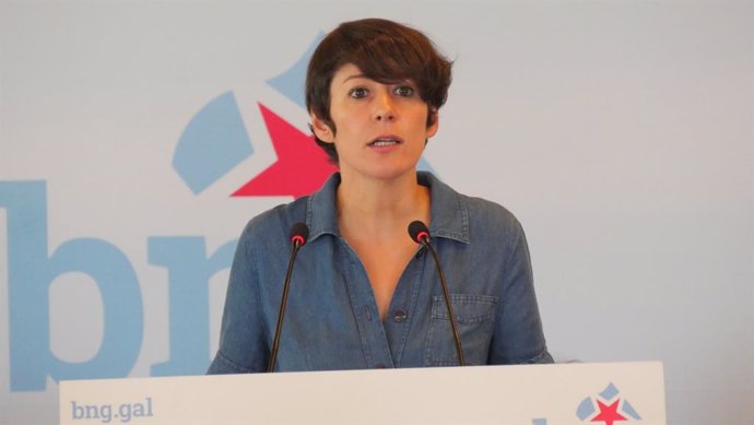 La líder del BNG, Ana Pontón, en un Consello Nacional de la formación frenstista