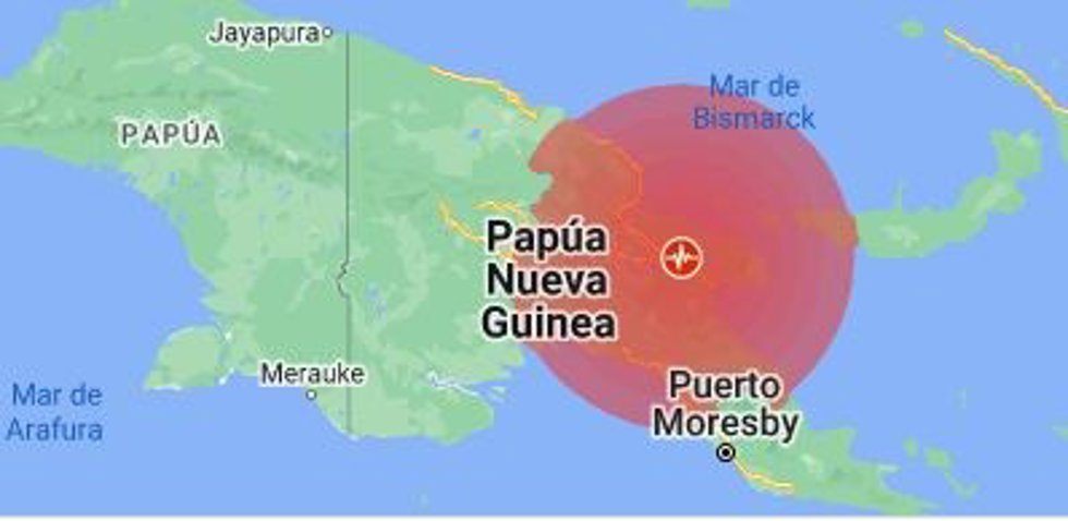 Terremoto de magnitud 7.6 en Papúa Nueva Guinea