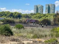 Sofocado el incendio forestal declarado entre las urbanizaciones de La Casba y Les Gavines de El Saler