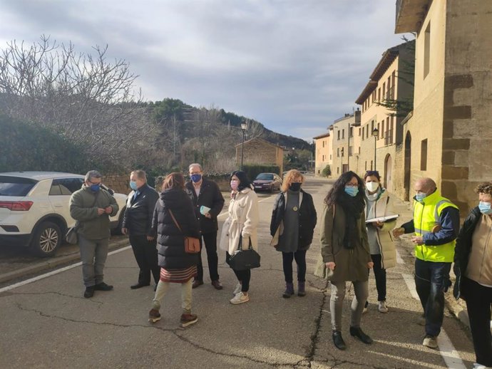 Gobierno de Aragón y Ayuntamiento de Uncastillo colaboran para mejorar la travesía urbana.