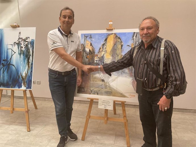 El premio de honor del XXX Concurso de Pintura Rápida de Binéfar ha sido para el pintor Antonio Darias.