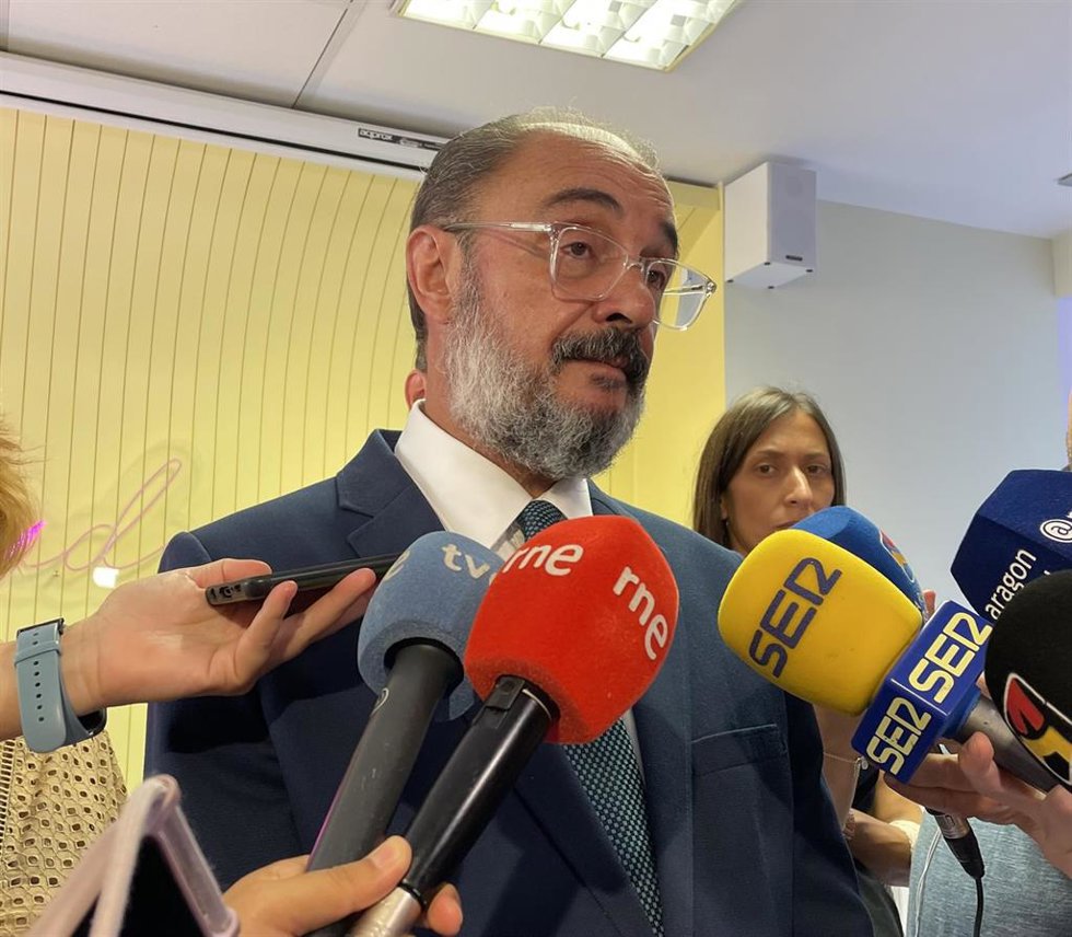 El presidente del Gobierno de Aragón, Javier Lambán.