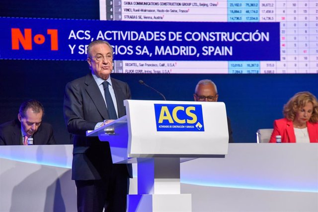 Archivo - El presidente de ACS, Florentino Pérez
